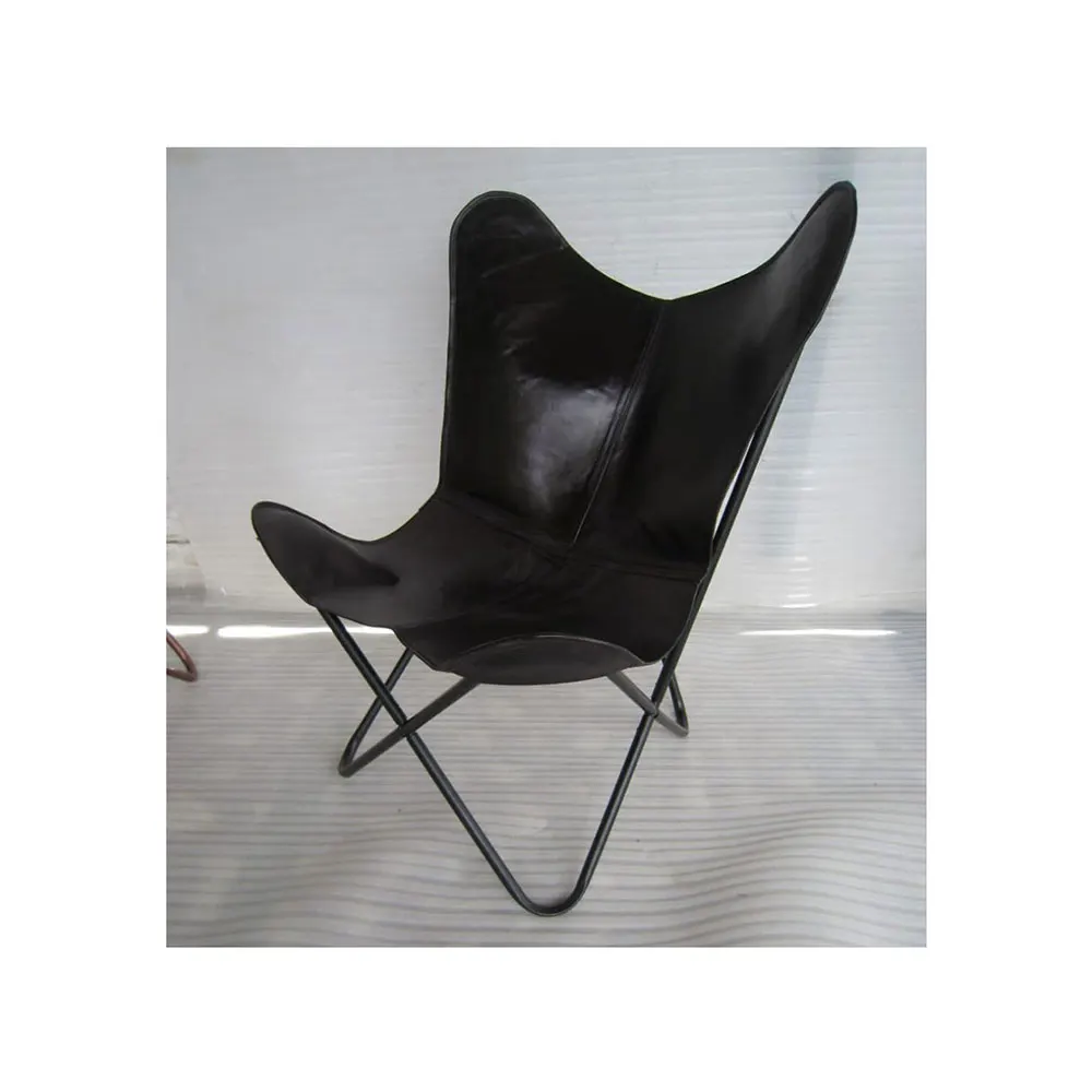 Classic Leather Made Butterfly Black Leather Chair Relaxing Chair for Office And Home Buy at Market Price
