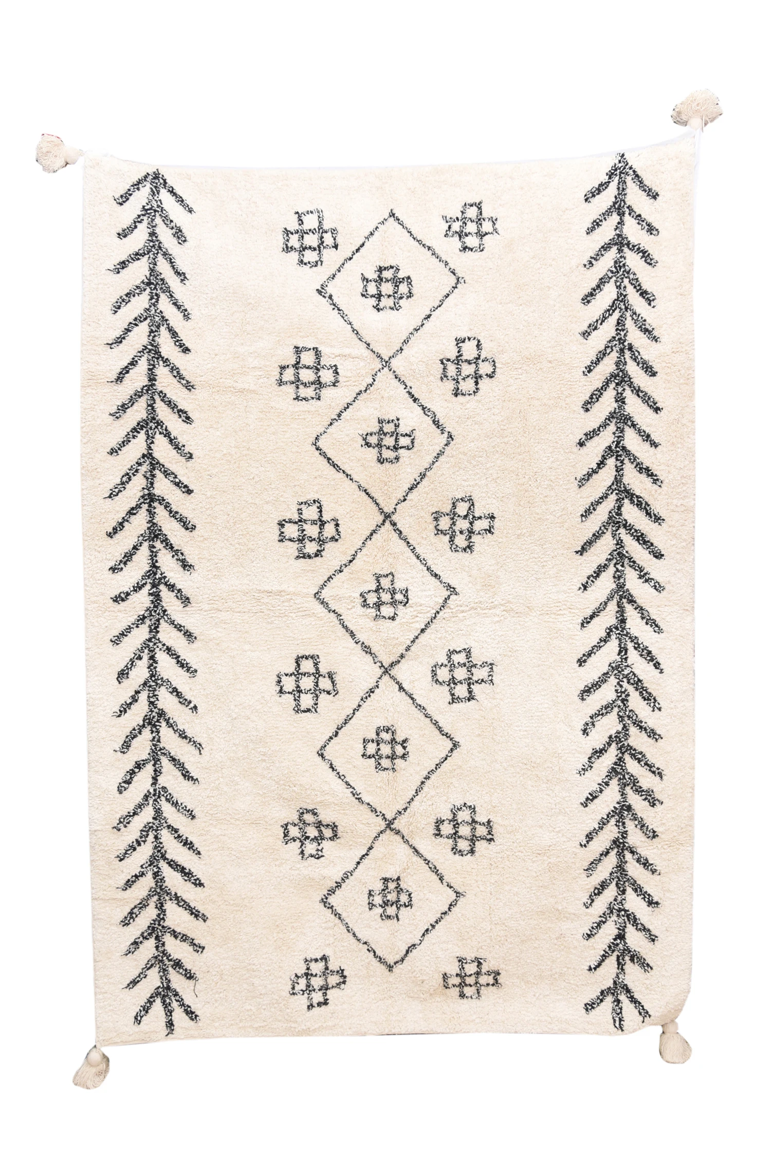 luxury hand knotted cotton woven tufted texture rug