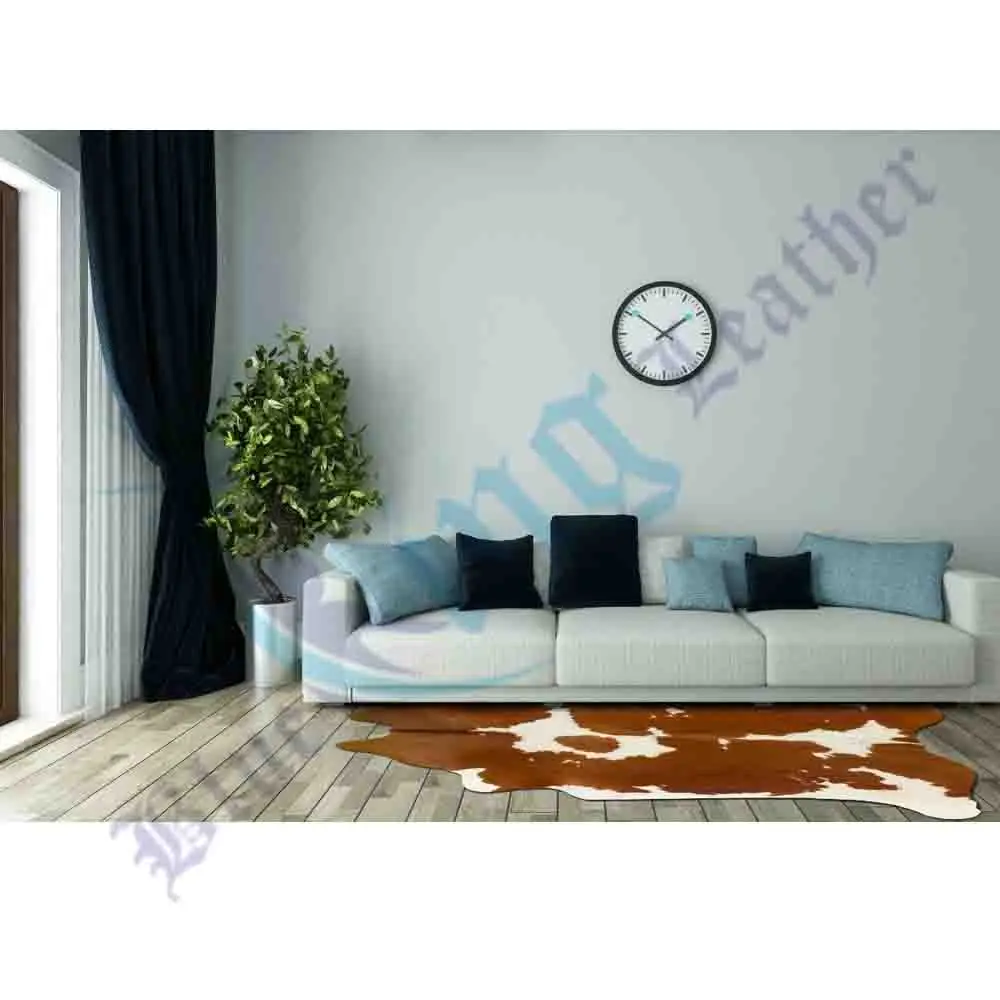 Large Faux Cow Hide Rug Leather Rugs Skin Carpet Area Washable Mats Mix Color
