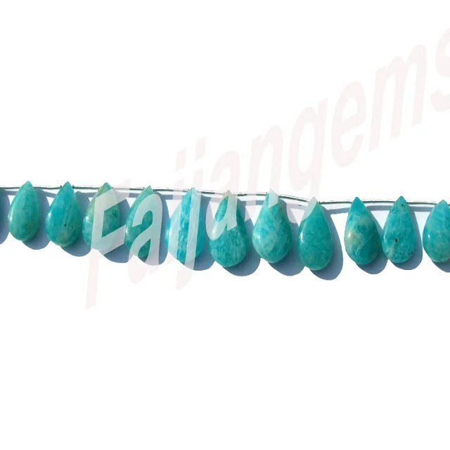 Natural Amazonite Smooth Pear Beads Wholesale Lot Beads Gemstone Amazonite  Beads Jewelry  Quality Ik112