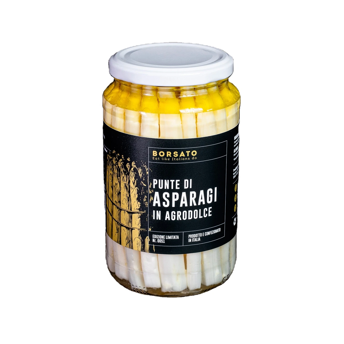 High quality Italian sweet and sour white asparagus tips