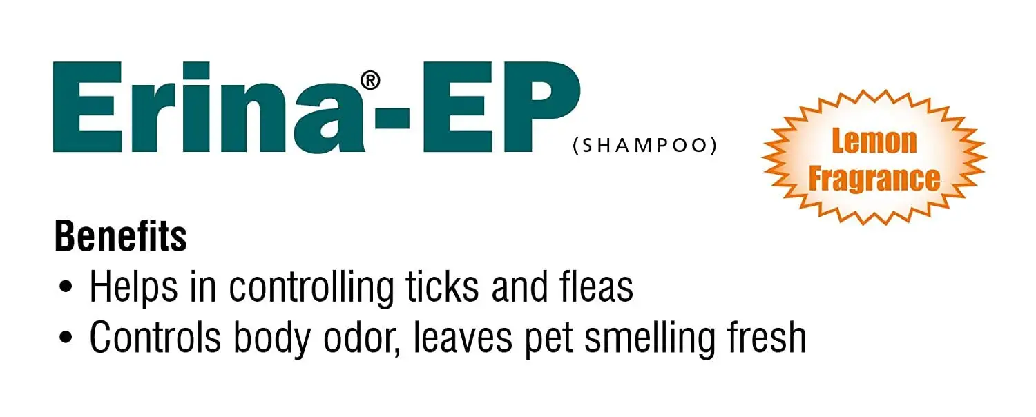 Himalaya Erina EP Shampoo Ecto Parasiticidal Shampoo Controls Ectoparasites like Ticks, Fleas, Lice in Pets - 200 ml