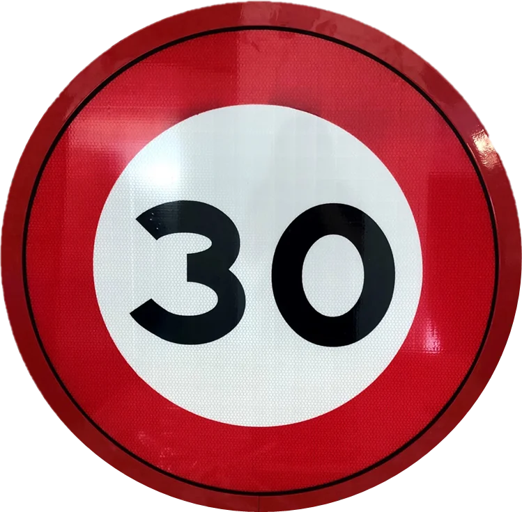Illuminated LED Speed Limit Signs 30 km/hr