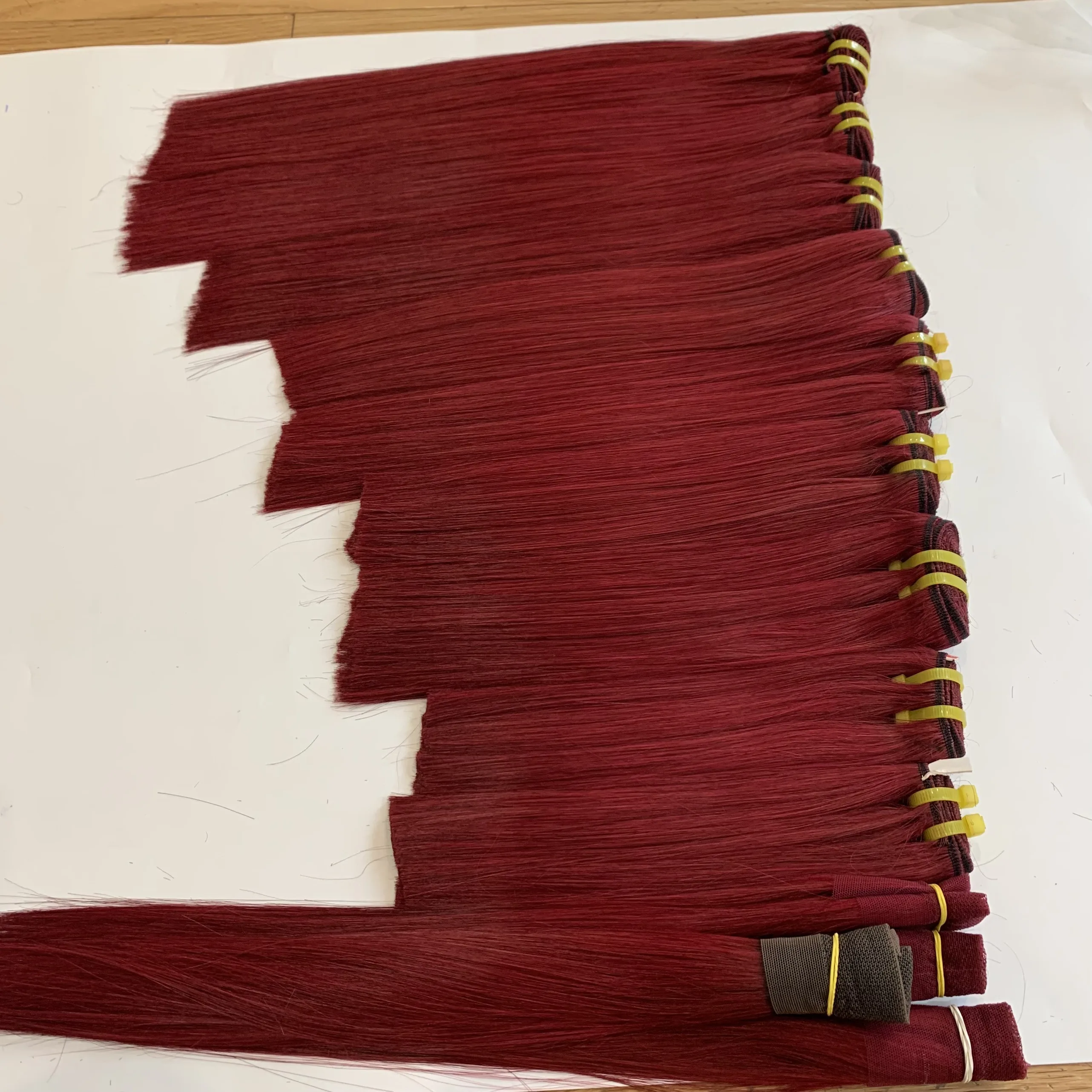 Лучший продавец супер двойные прямые волосы оранжевого цвета 14 дюймов лучшее качество 100% натуральные от производителя волос