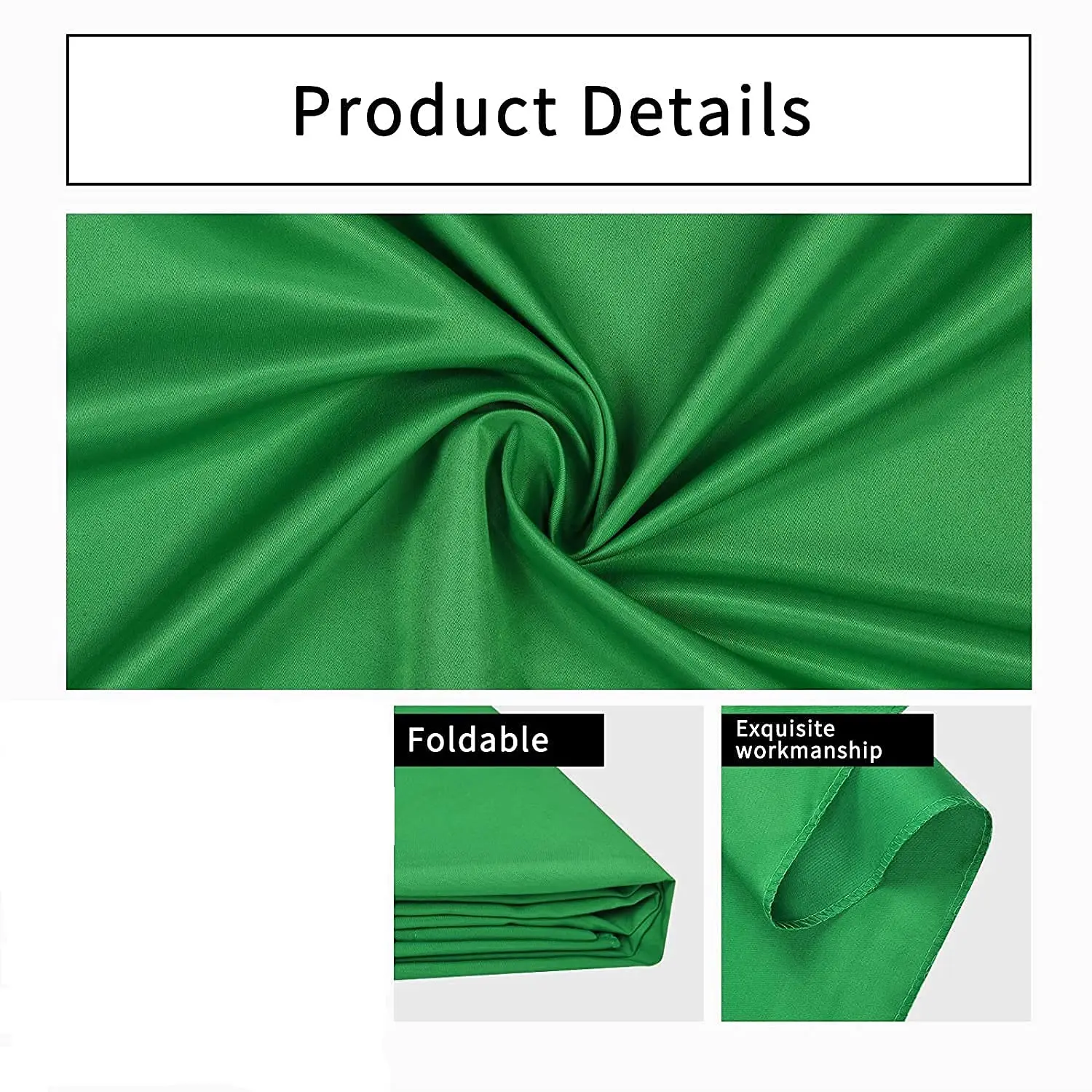 Super Quality 8 X12 feet. Long Life time Reusable Green Screen Chroma key Photo Video Photography Studio Fabric Backdrop