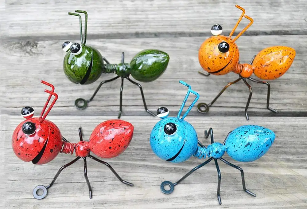Metal Iron Garden Wall Art  Ladybugs