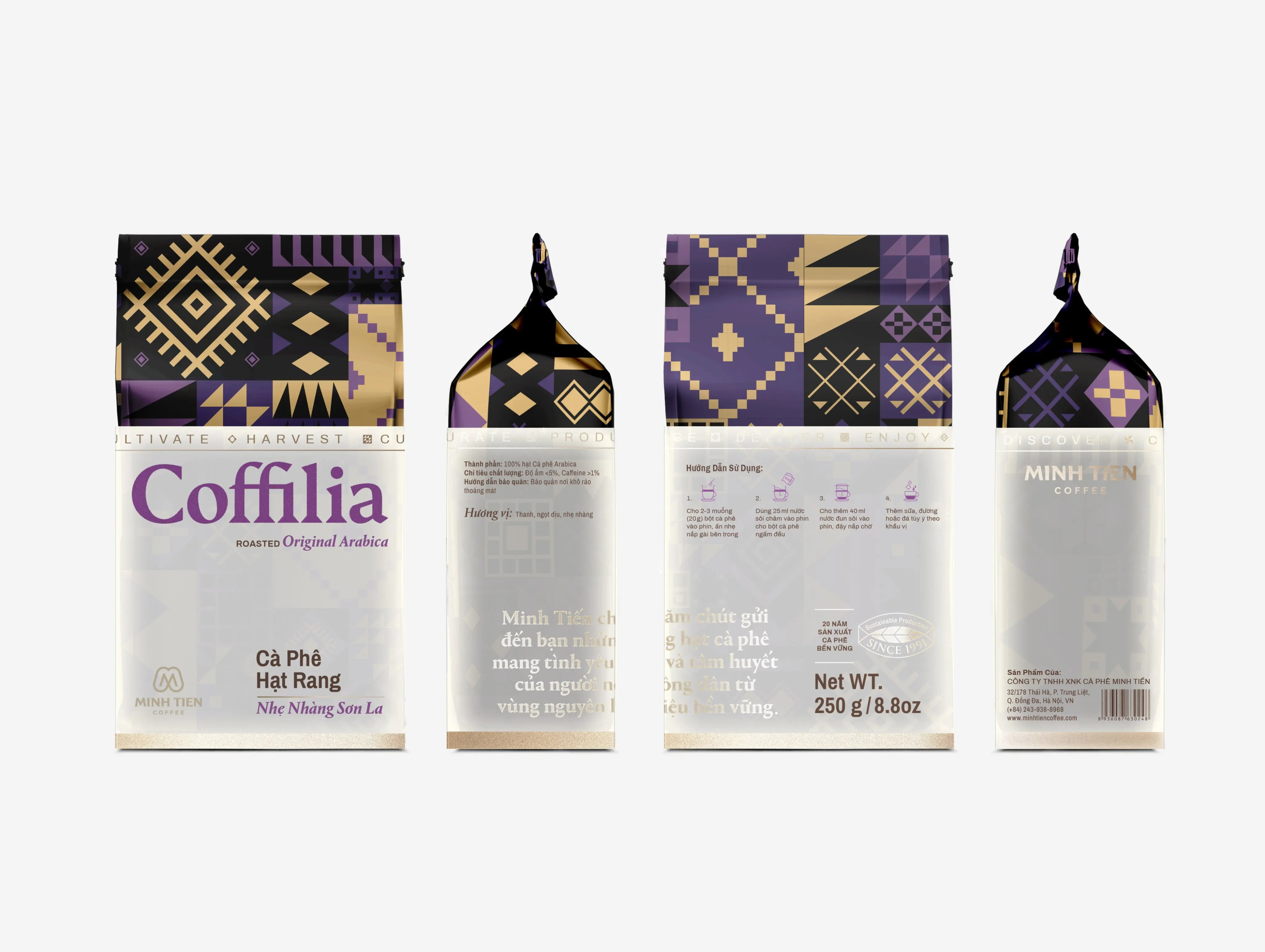 
Fruity And Choco Taste Arabica Variety Gentle Son La Coffilia Roasted Ground Coffee From Vietnam 