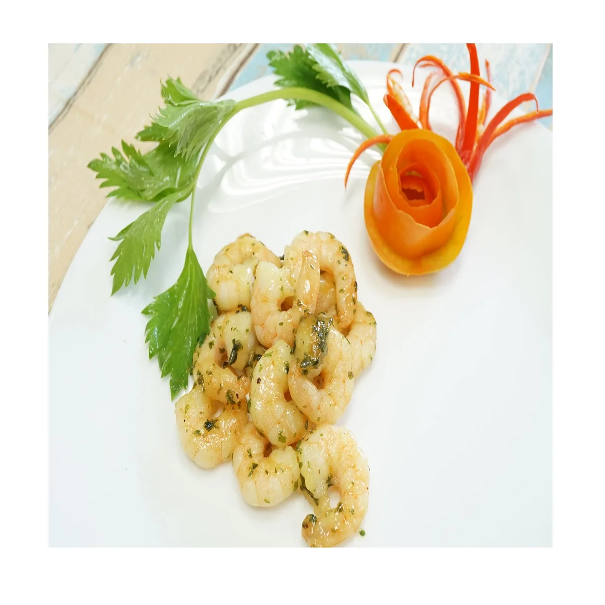 18 Months Shell Life Frozen Garlic Herb Marinated Vannamei Shrimp Export From Vietnam