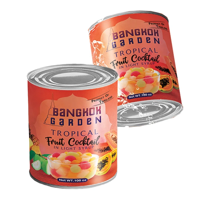Высококачественные консервированные тропические фруктовые коктейли 8 унций В легком сиропе с вкусным вкусом экспорт из Таиланда
