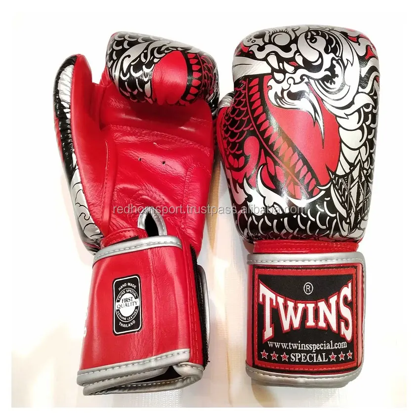 Blue Twins special Professional fight Leather Boxing Gloves twins speed bag boxing luva muay thai