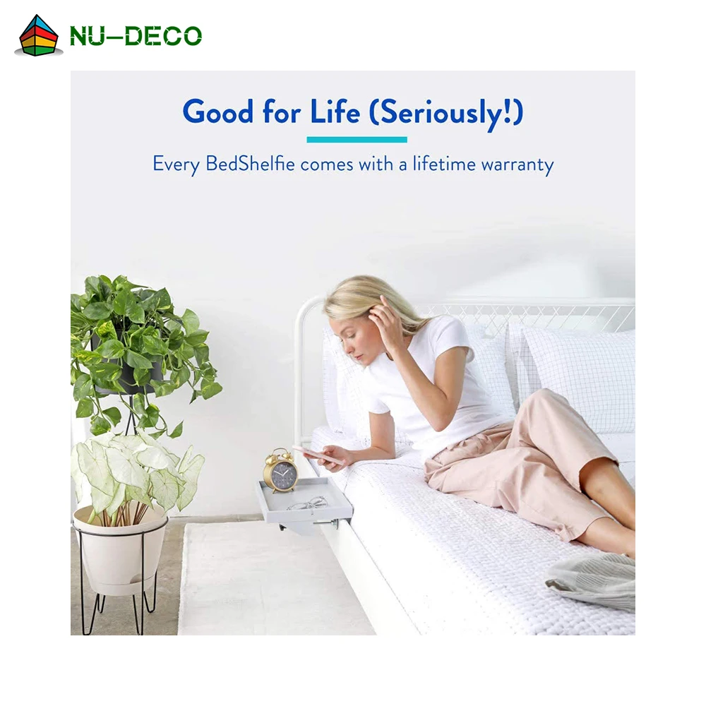 Bamboo Bunk Bed Table Bedside Shelf for Bed