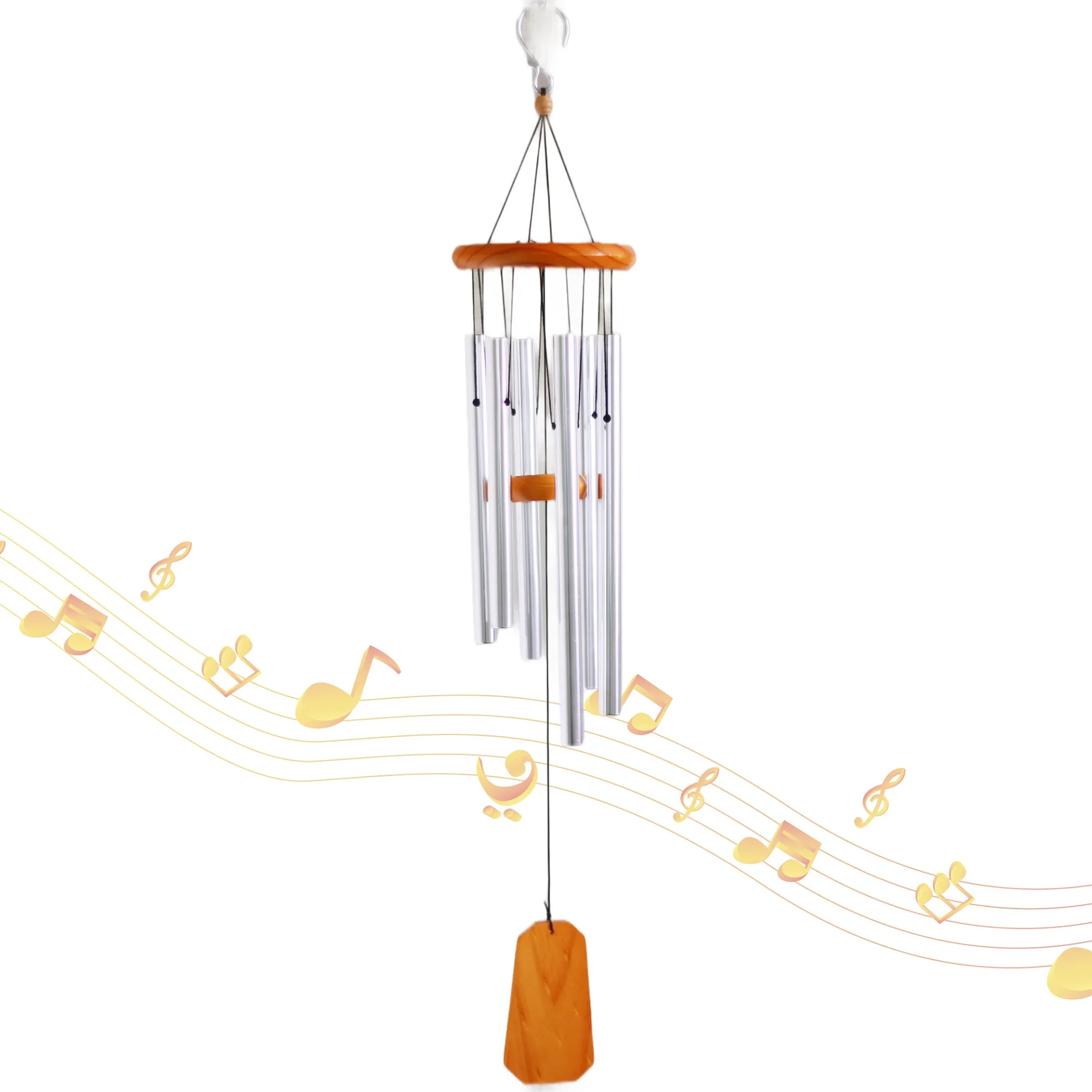 33IN сочувствия Windchime Металл Крытый 6 алюминиевых колокольчиков трубки