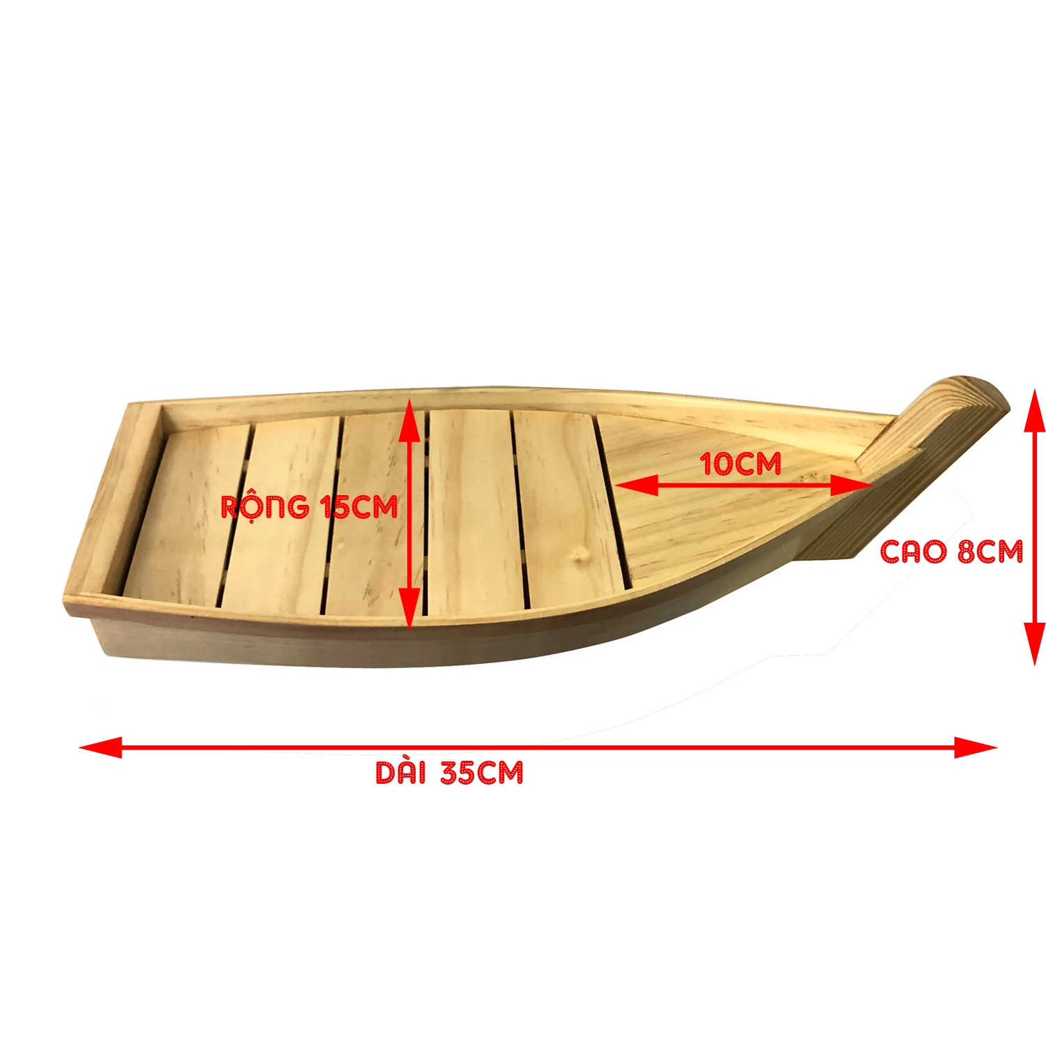 Wooden sushi tray boat/Sashimi boat/Sushi serving tray high quality from Vietnam factory 2022