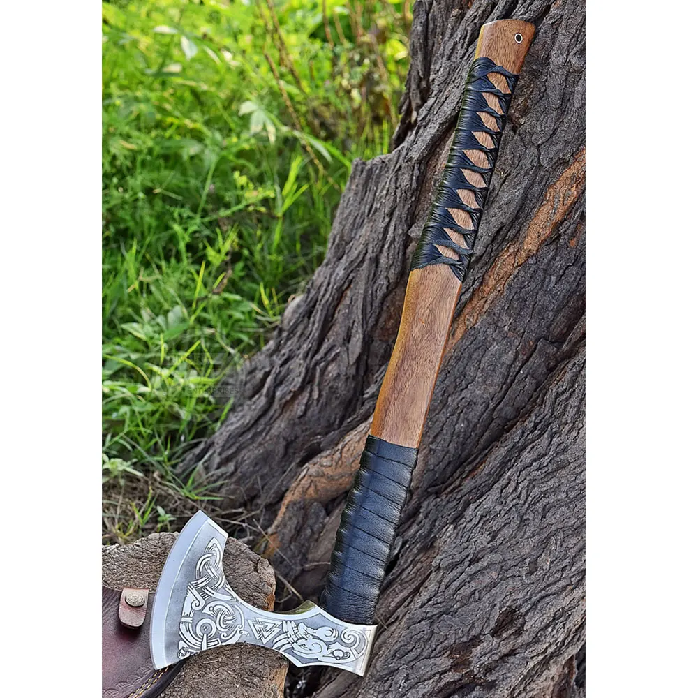 Custom Make Damascus Steel Viking Style Axe