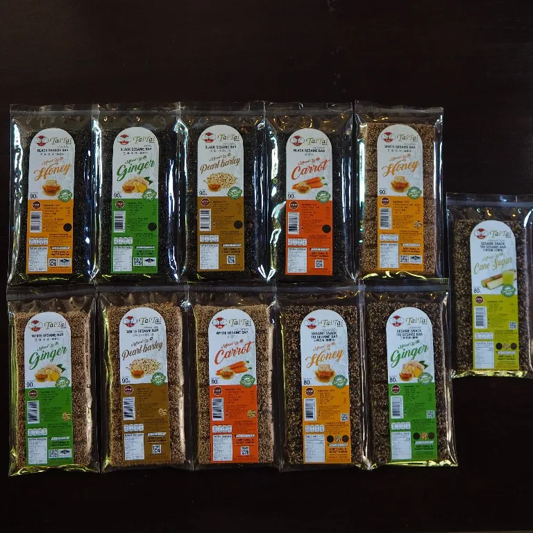 Тайская закуска с кунжутом сладкие конфеты без глютена смешанные свежим имбирем Fingeroot и индивидуальные тайскими