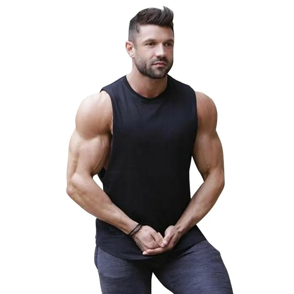 
Wholesale Custom Polyester Stringer Gym Vest Fitness Singlet Workout Muscle Bodybuilding Mens Tank Top 