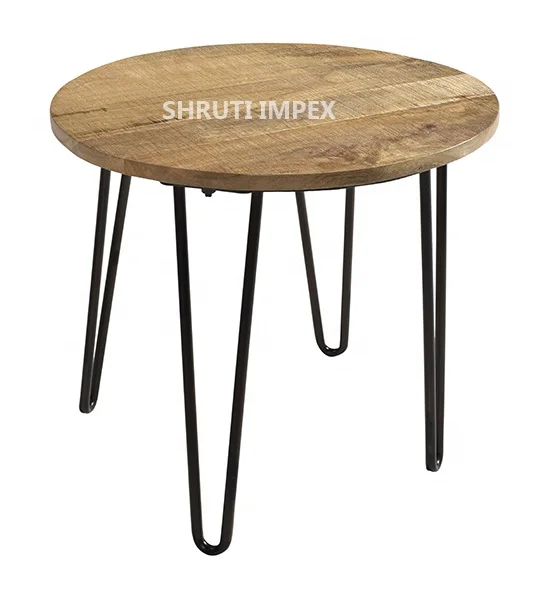 Modern Round Hairpin Side End Accent Table Living Room Coffee Table