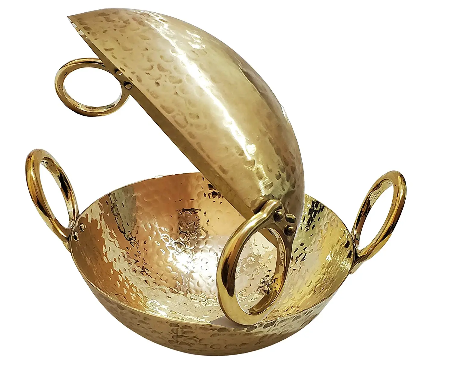 Good Pure Brass Kadai for Deep Frying Cooking Utensils Healthy Benefits Brass Hammered Kadai Pital Kadhai Heavy Weight Working