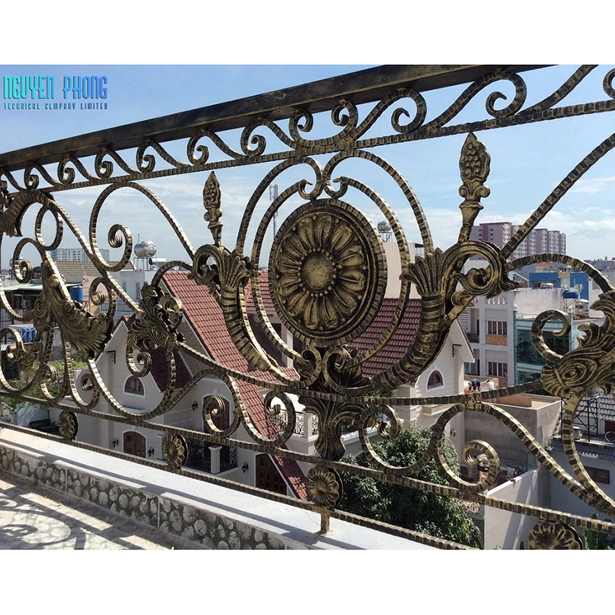 Оригинальный производитель в наличии, современный кованый железный гриль, балконные перила