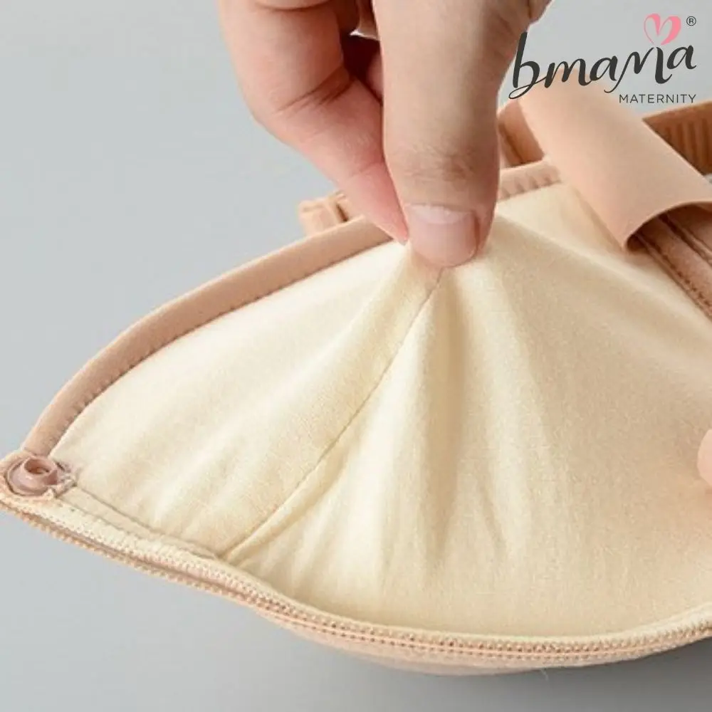 Hot Seller Deep V Green Colour Embroided Adjustable Straps Super Soft & Smooth Pure Series Silk Maternity Bras Breastfeeding