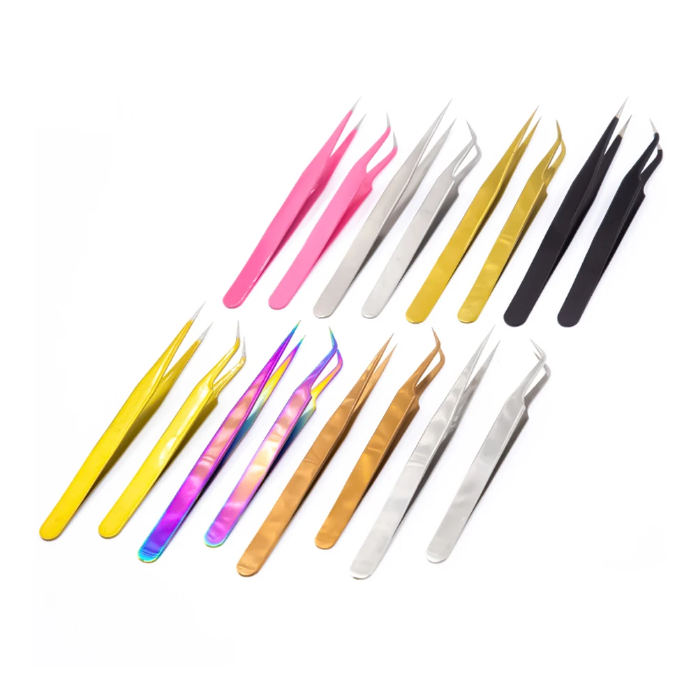 
Русский объем ресниц Пинцет из нержавеющей стали удлинение ресниц оптом с частным логотипом 