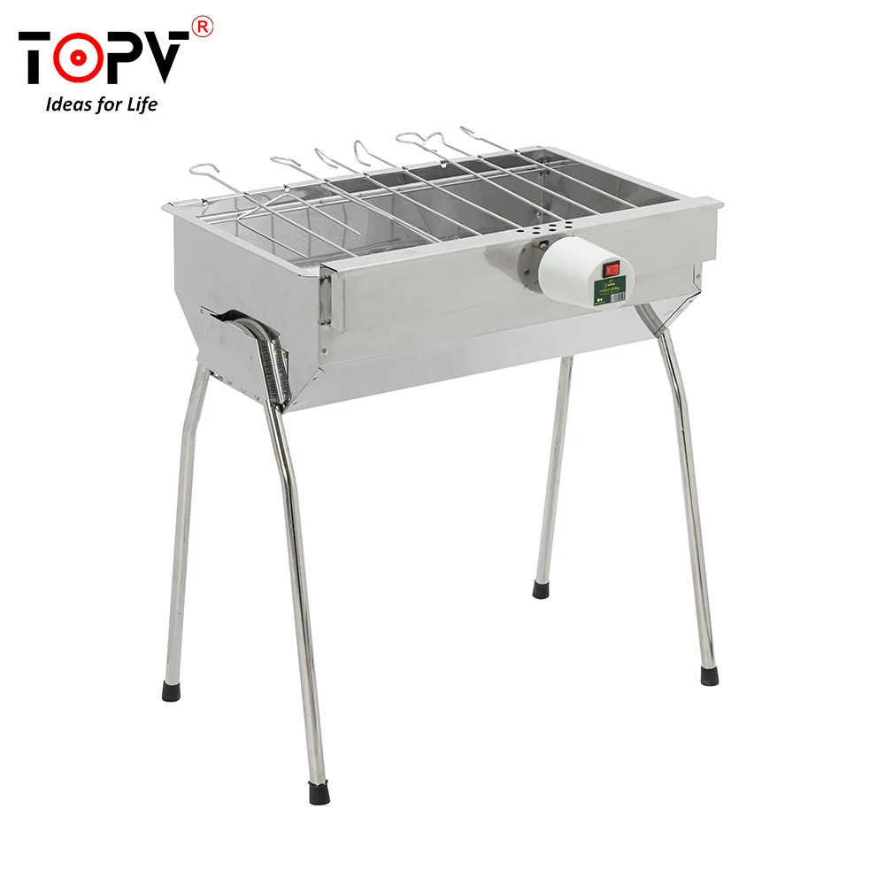 Viet Nam Factory Price Stainless Steel Charcoal Grill Outdoor Grill Charcoal BBQ Grill Light Grey Colour