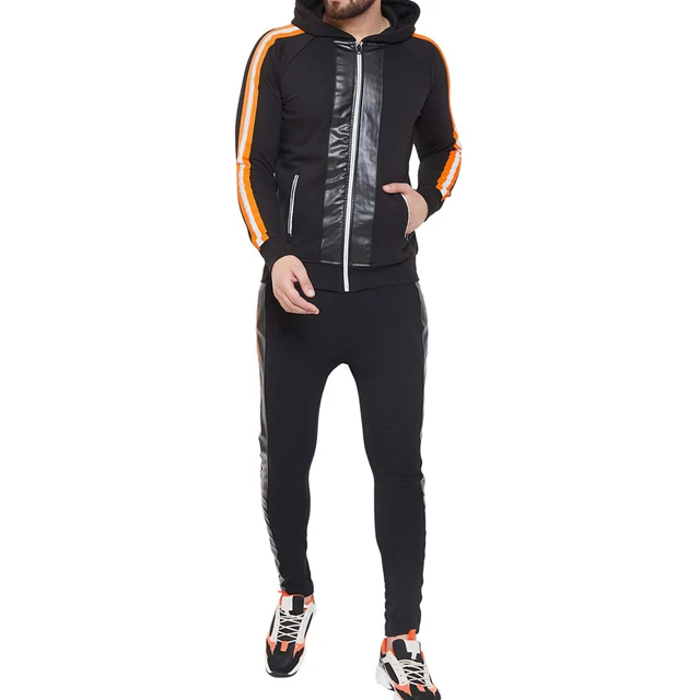 Tracksuit Men Set Sport 2 Pieces Sweatsuit Men Clothes Printed Hooded Hoodies Jacket & Pants Track Suit Men