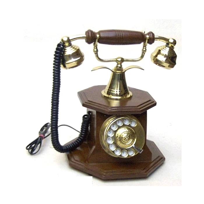 Vintage Antique nautical brass telephone for home and office decor Shiny Finished Brass Old rotary working dial telephone