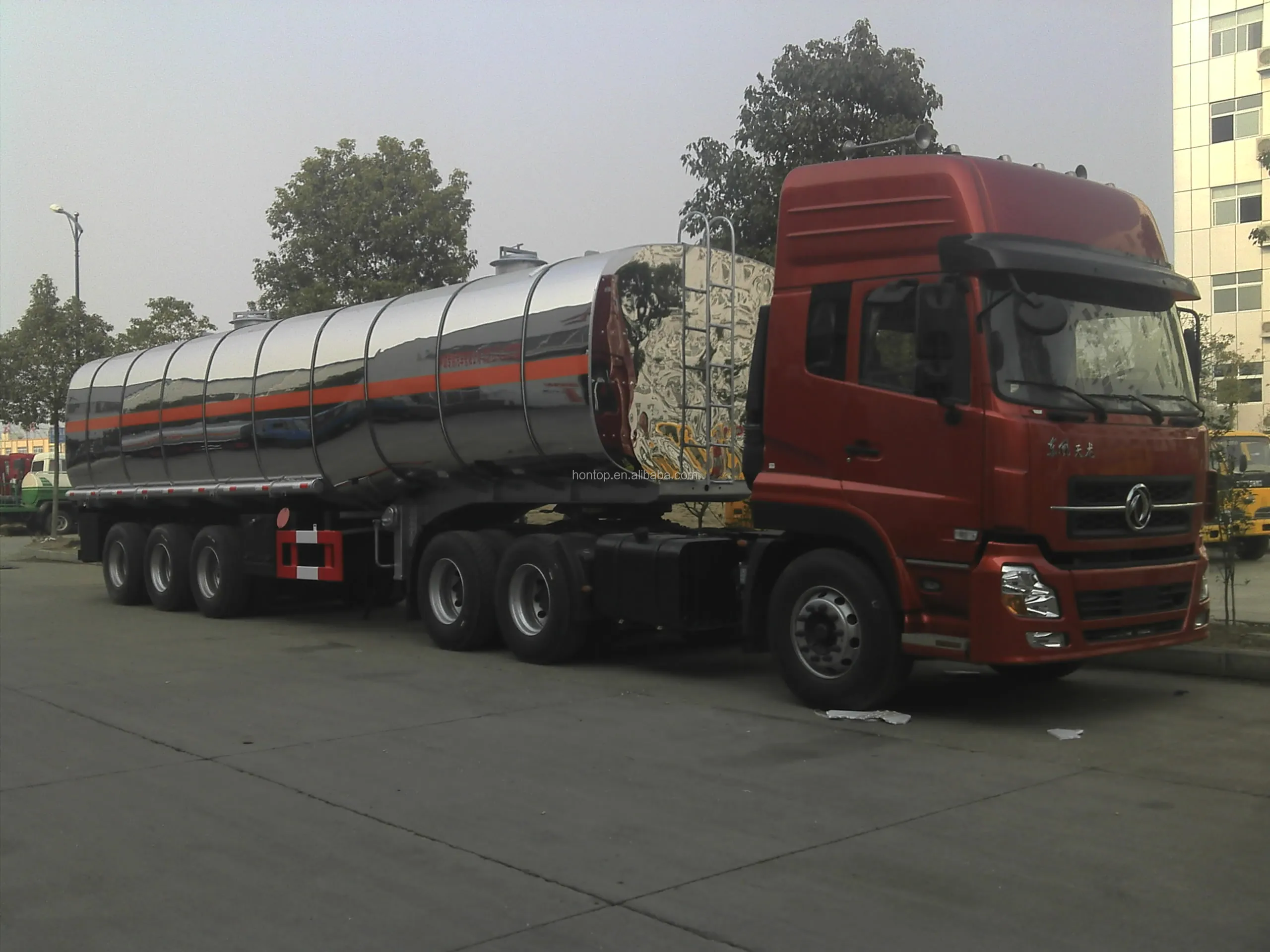 3 axle Fuel Transport 50000L Carbon Steel Oil Tanker Truck Semi Trailer