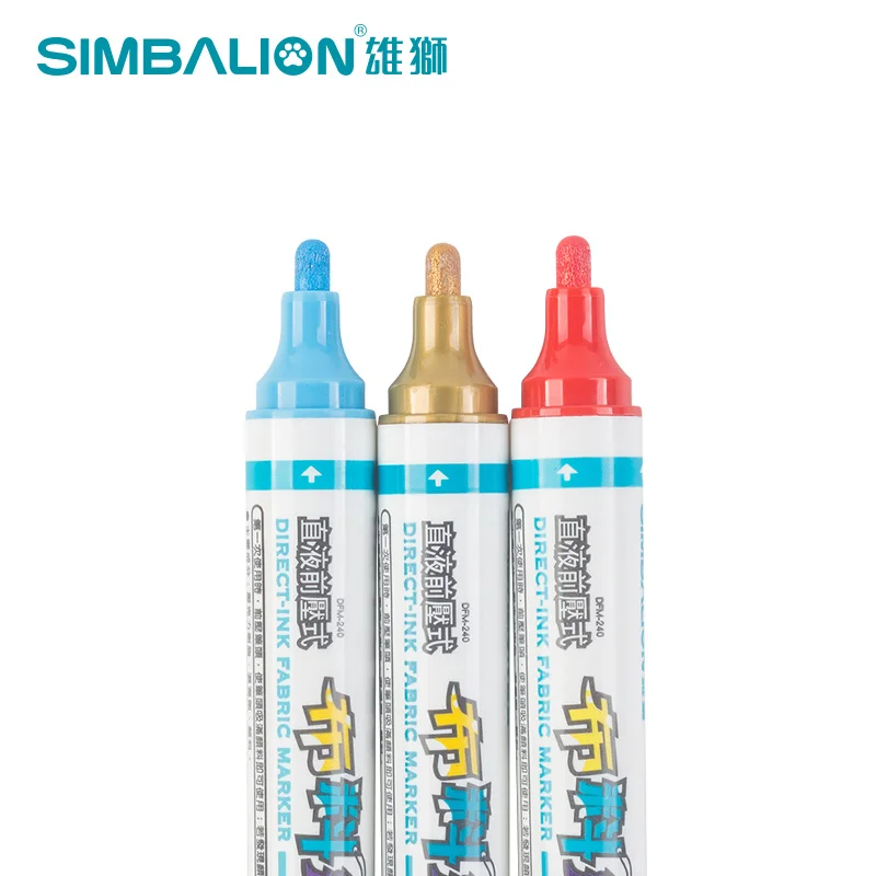 Simbalion DFM-240 12 цветов 2 0 мм 12/коробка постоянный водонепроницаемый ткани с высоким качеством цифрового печати живопись маркер для белой доски DIY Одежда каракули футболка обувь
