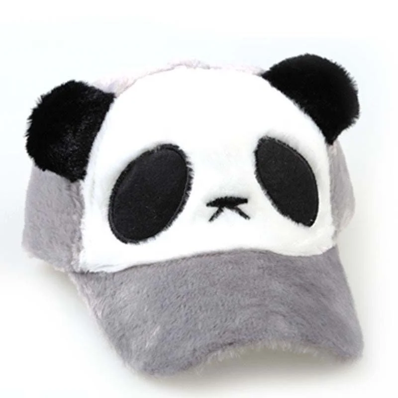 Factory direct sales plush panda parent-child cap cute animal cartoon baseball cap wholesale warm autumn and winter cap
