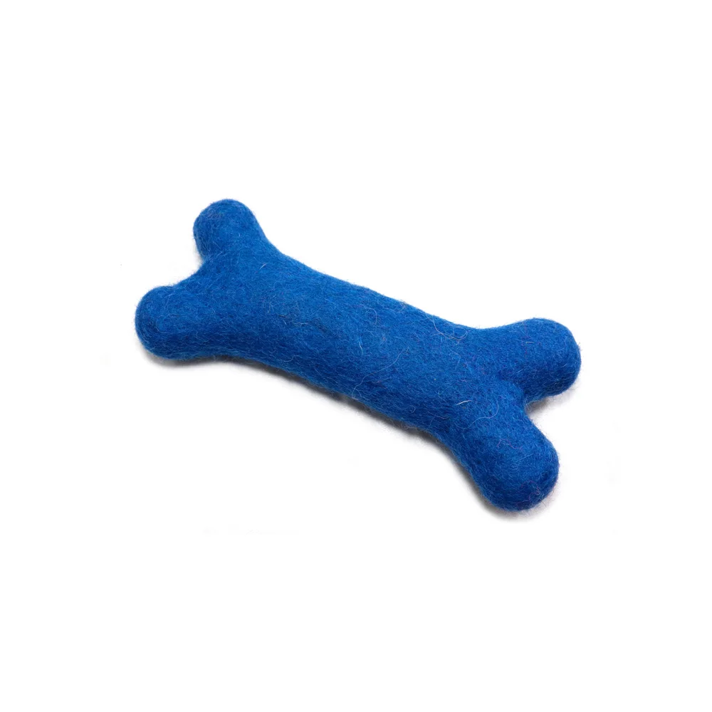 Handmade Felt Solid Color Bones for Dogs