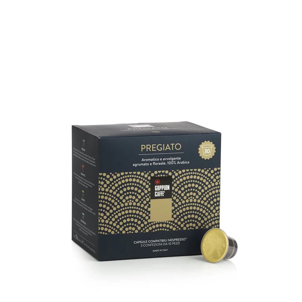 
Best Italian Quality GOPPION COFFEE CAPSULES PREGIATO 30 pieces 