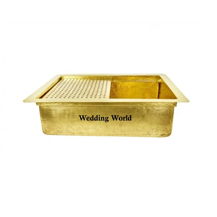 Copper Hammered Kitchen Sink Home Hotel Restaurant Fancy Kitchen Ware Basin Customized Shape Wholesale Copper Sink