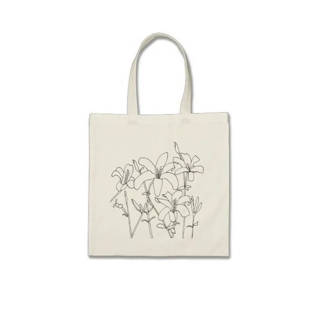 Customized big reusable 100% Organic Cotton GOTS certificate Flower Printed recycle plain bulk large reusable hand canvas bags
