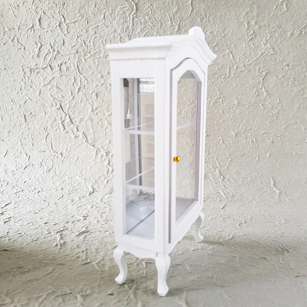 Миниатюрная мебель для кукольного домика 1:12 деревянная витрина шкаф