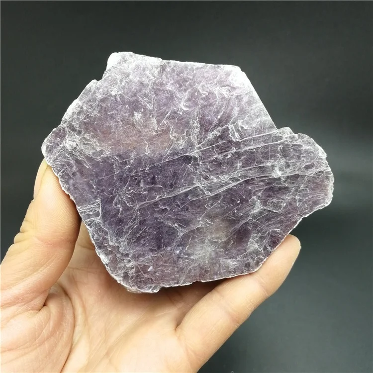 Wholesale High Quality Natural Mica Mineral Crystal Stone Specimen Purple Lepidolite Slice for Decoration