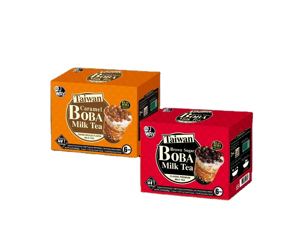 
Stay at Home Must Buy Brown Sugar and Caramel Bubble Tea Set (6 pcs) with 6 straws Taiwan Bubble Tea 