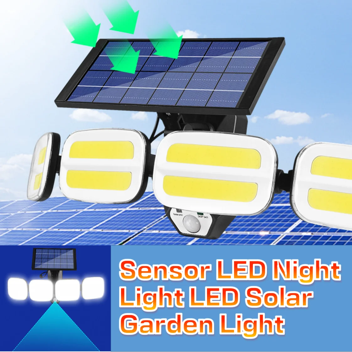 No MOQ 100 Led Solar Light Adjustable Beam Angle Security Lights For House Outdoor