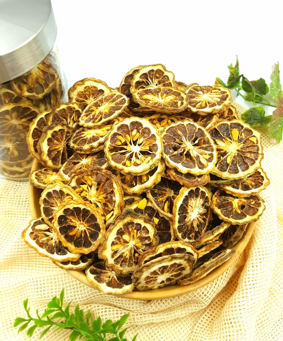 Citrus Hystrix Lime Nature Handicraft Bergamot Slice Thailand Kaffir Dried Fruit Vegetable Nothing Else No Chemical