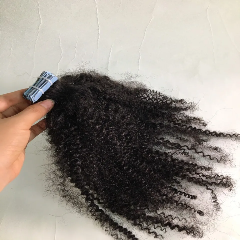 HOT!!! Natural kinky curly tape hair extension from Vietnamhair