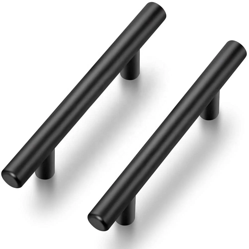 Ручки для мебели из нержавеющей стали, золотистые, черные, 2021