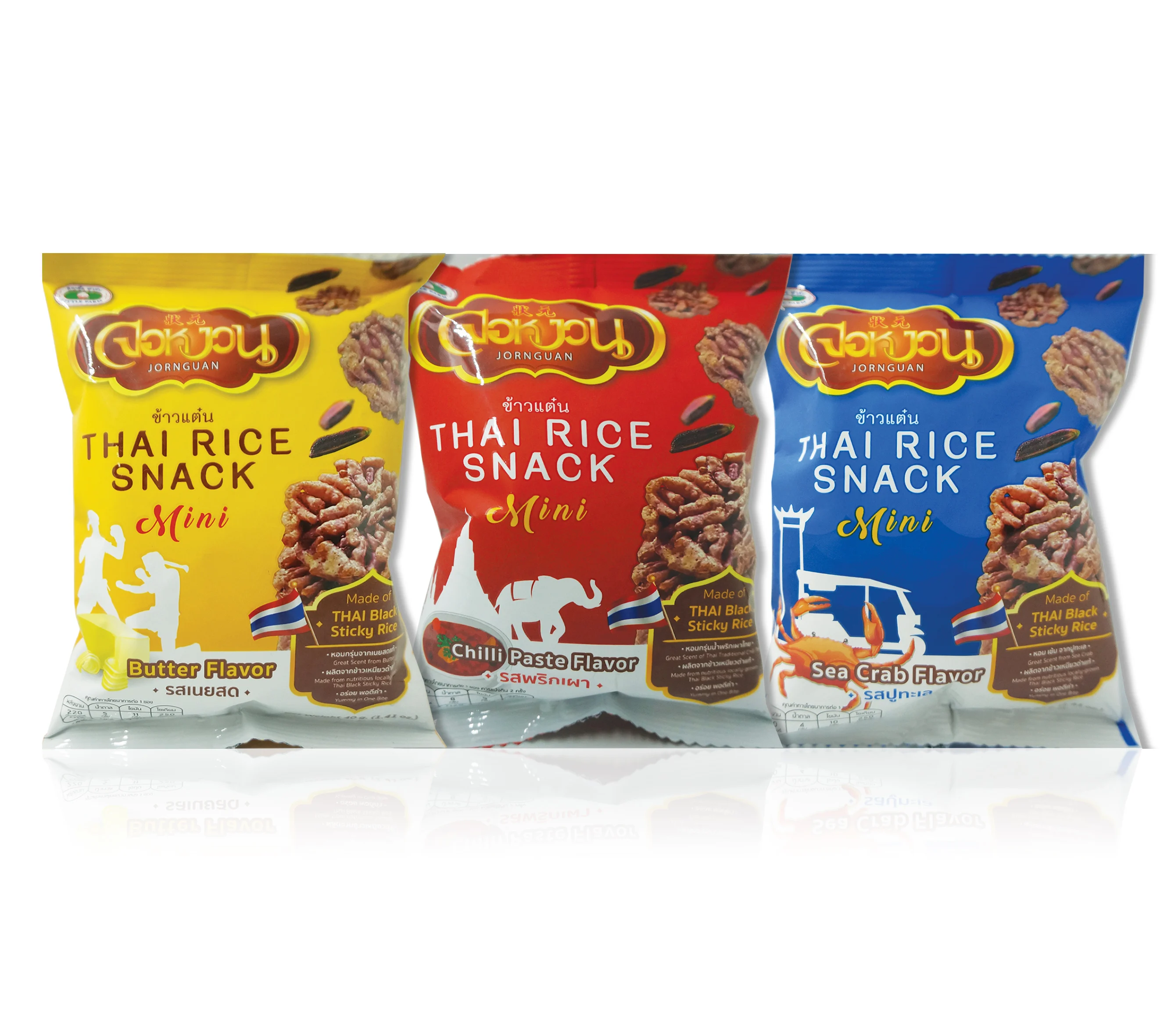 
Thai Rice Snack Crispy Butter flavour 40g Grain Snack 