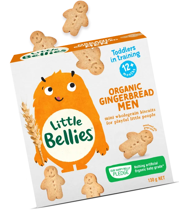 Little Bellies 100% Organic Healthy Wholegrain Gingerbread Men Biscuits for Toddler / Kids Food