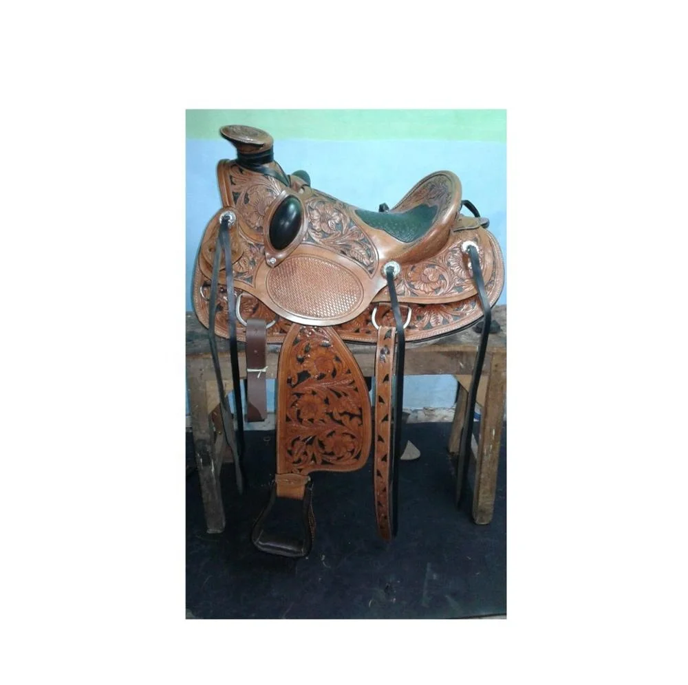 Lightweight Premium Leather Western Horse Barrel Saddle Suppliers