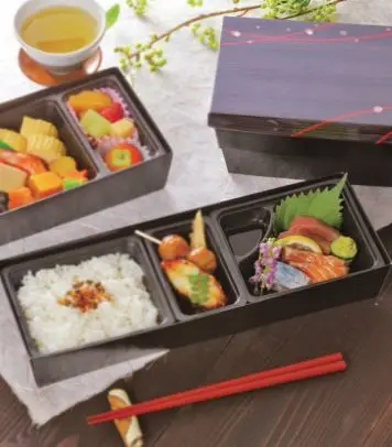 Japanese bento box disposable paper bento box two tiered lunch box