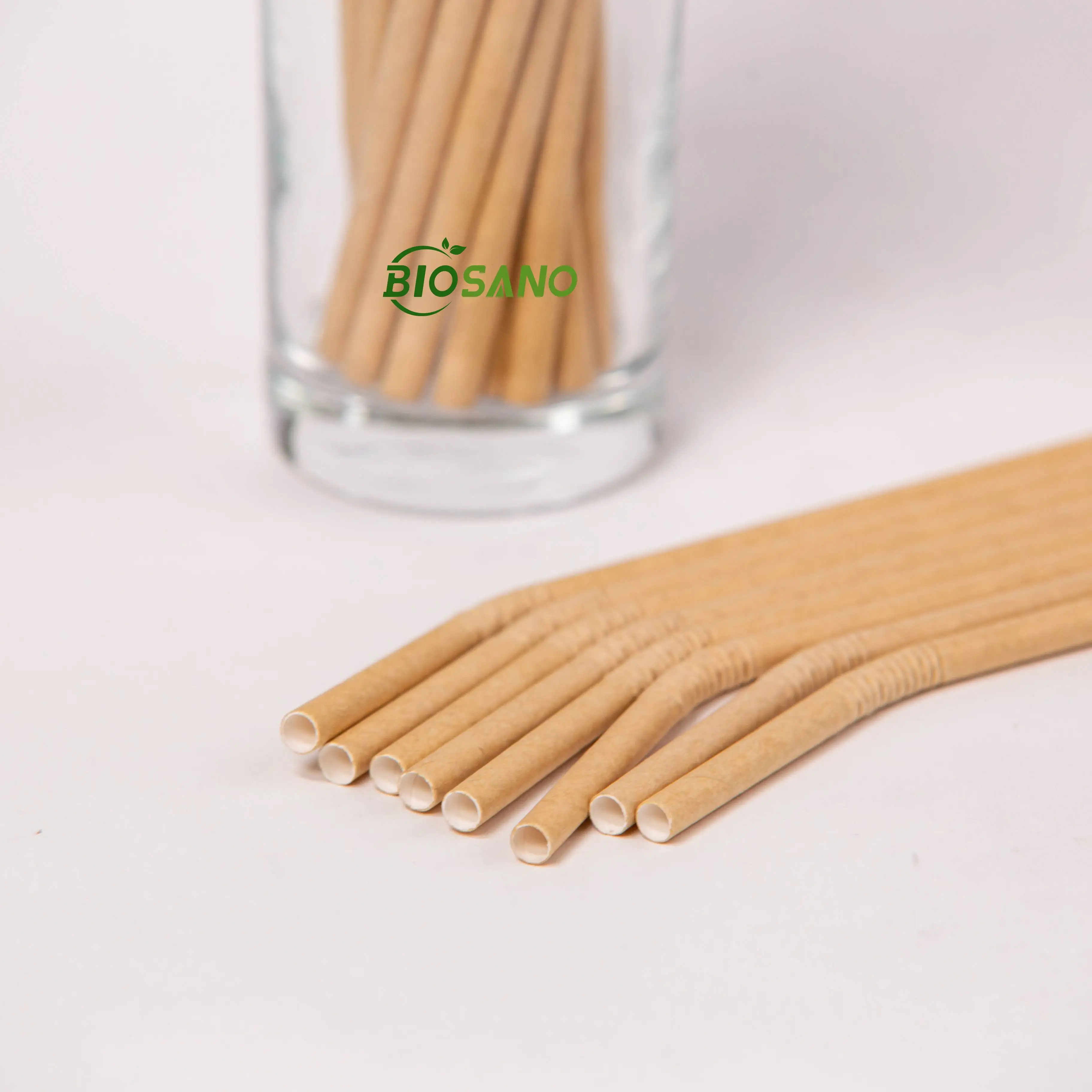 Biosano environment friendly bio pla paper plastic organic hard folded black color changing cow print juice drink rietjes straw