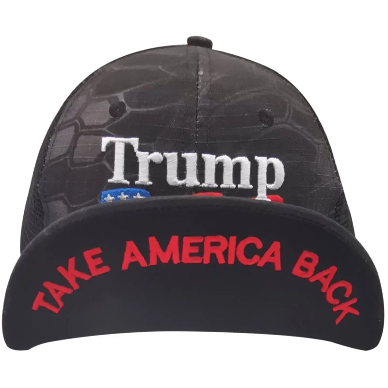 Кепка Трампа 2024 с вышивкой «назад» американская бейсболка для выборов Кепка-тракер складная козырьком