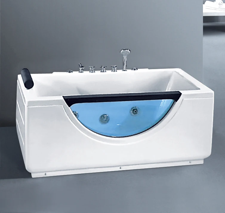 led light bubble acrylic massage bathtub in factory price