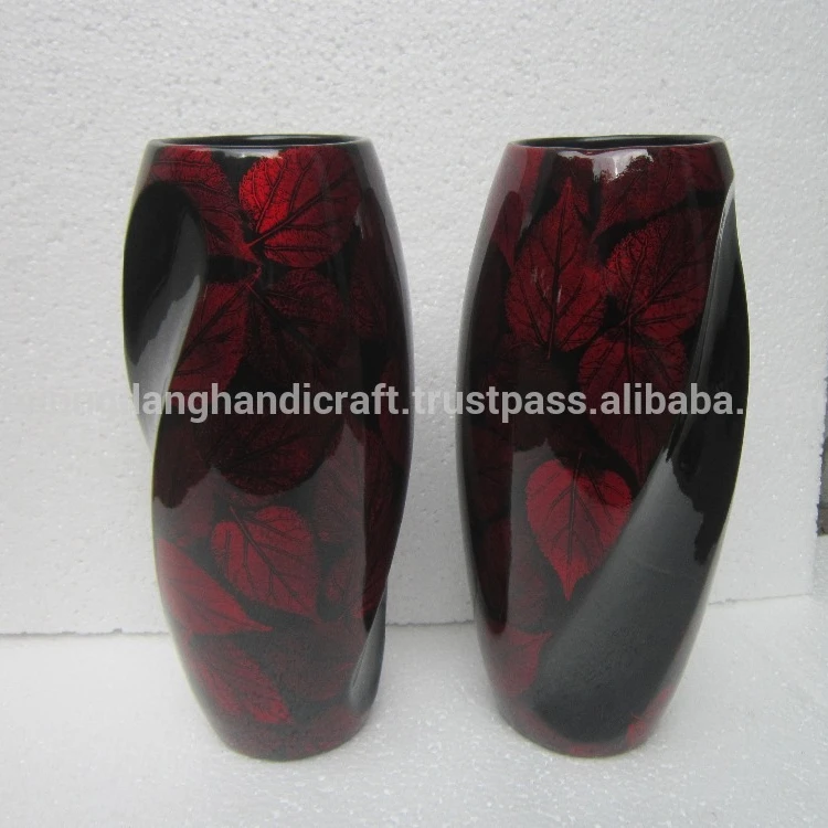 Lacquer vase for Home Decor, Modern Art Design made in Vietnam